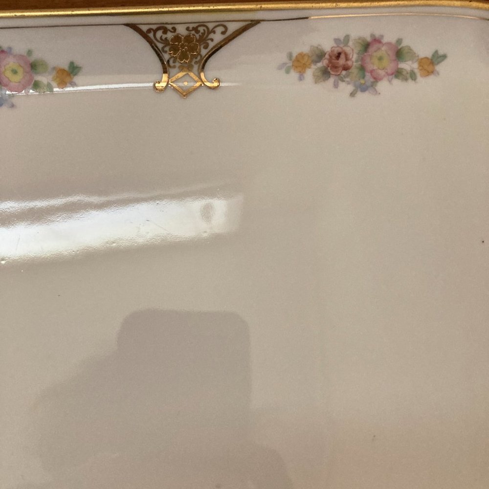 Vintage Nippon Hand Painted Tray With Handles - Picture 4 of 8